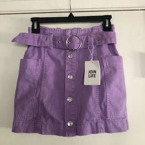 Bershka Skirt with belt NWOT